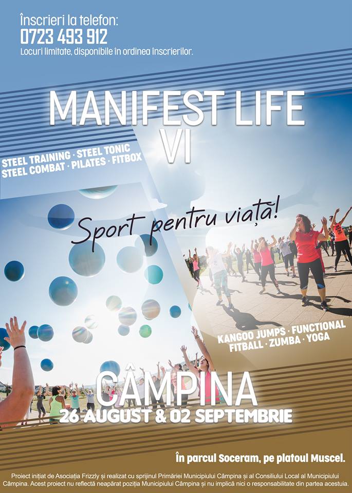 Duminica incepe Manifest Life, sport in aer liber pentru toti campinenii